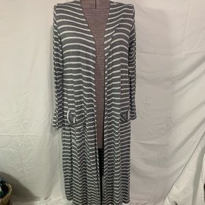 LuLaRoe Sarah grey and white striped!